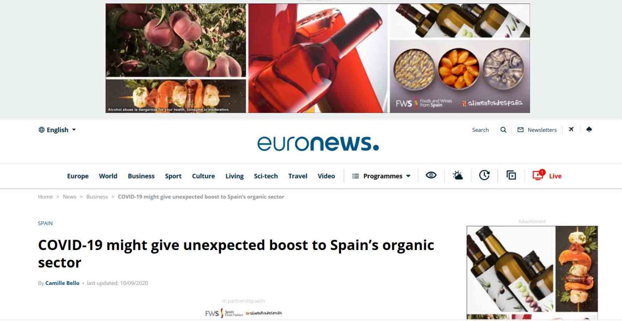 EURONEWS - SPANISH ECOLOGICAL SECTOR #SPAINFOODNATION