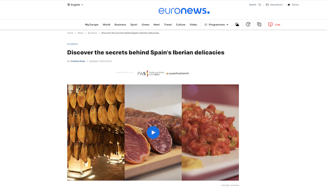 EURONEWS - Discover the secrets behind Spain's Iberian delicacies