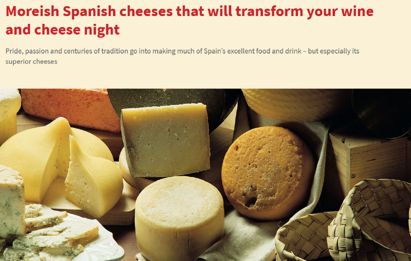 OLIVE MAGAZINE - Moreish Spanish Cheeses