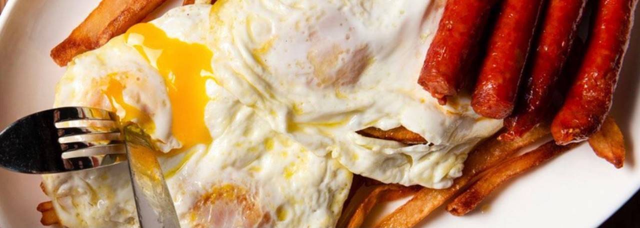 Egg Breakfast in Spanish Diner