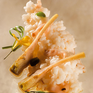 Creamy artichoke rice with clams and Manchego cheese | Foods & Wines from Spain