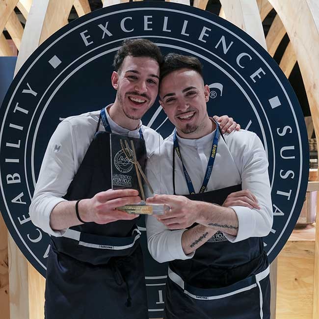 Madrid Fusión 2021: Upcoming Best Chef award. Javier Sanz and Juanjo Sahuquillo, from Cañitas Maite restaurant, located in a small town in Castile-La Mancha