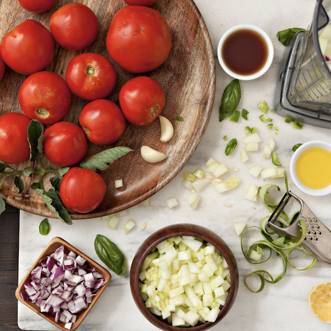 Gazpacho Spanish soup ingredients