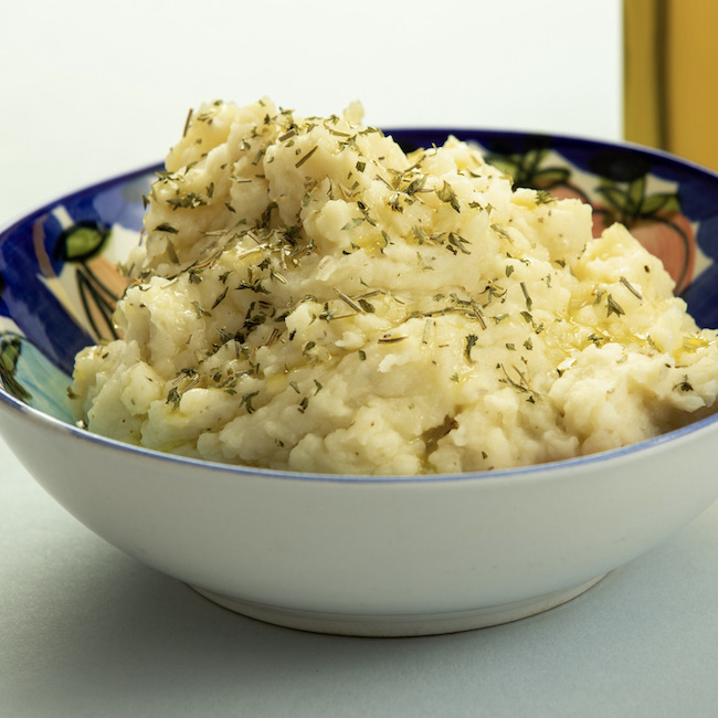 Garlic Rosemary and Olive Oil Smashed Potatoes