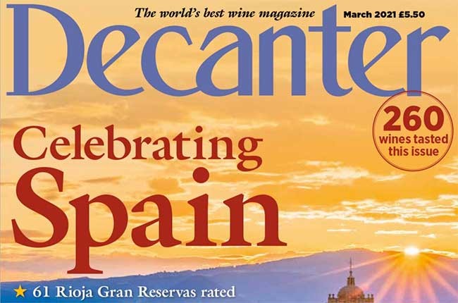 Spain and its Wines on the Cover of the March Issue of Decanter