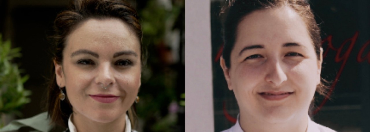 Rebeca from Galerna and María from Magoga