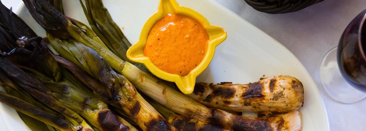 Romesco with calçots