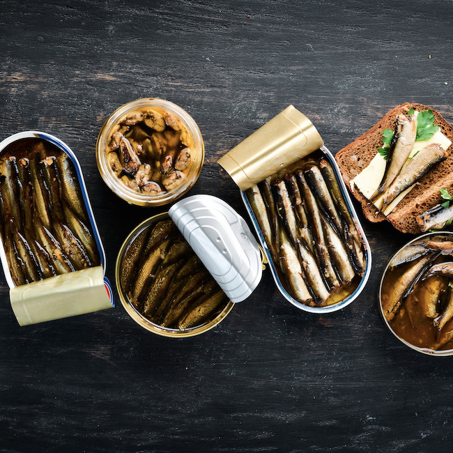 Canned seafood
