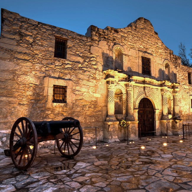 A High Dynamic Range shot of the historic Alamo early in the morning after a storm.