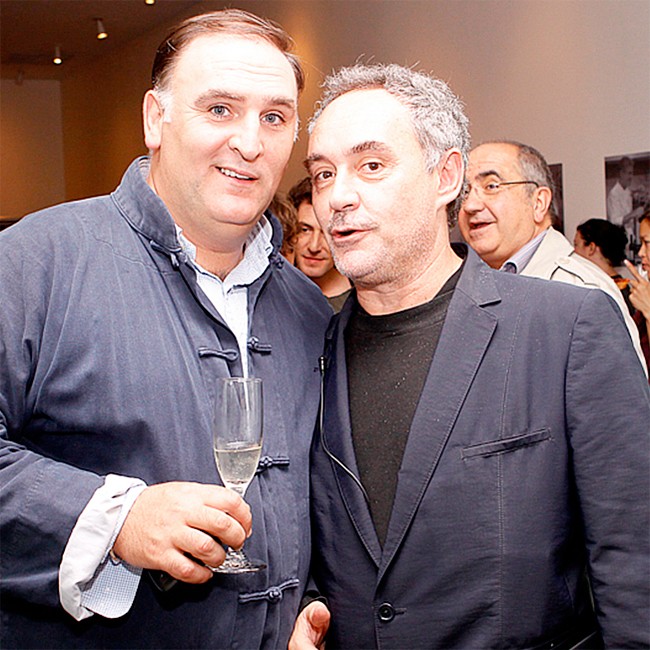 Spanish chefs José Andrés (left) and Ferran Adrià. 