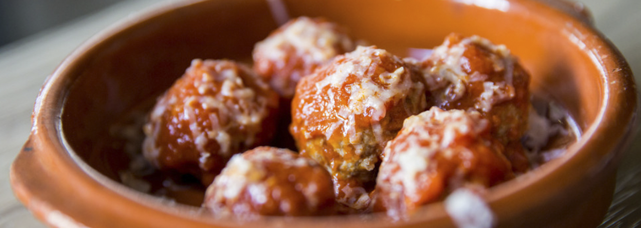 Bellota pork and beef meatballs with Mahón Cheese - IMG