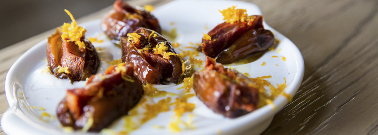 Chorizo Ibérico Stuffed Dates - IMG