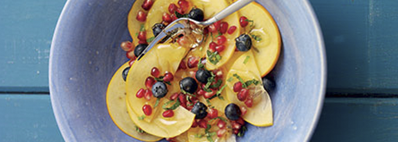 Persimon®, Blueberry and Pomegranate Salad