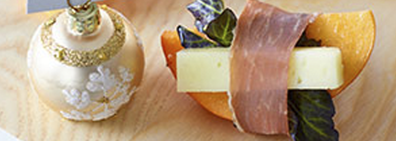 Persimon® Wrapped in Serrano Ham with Manchego and Watercress - IMG
