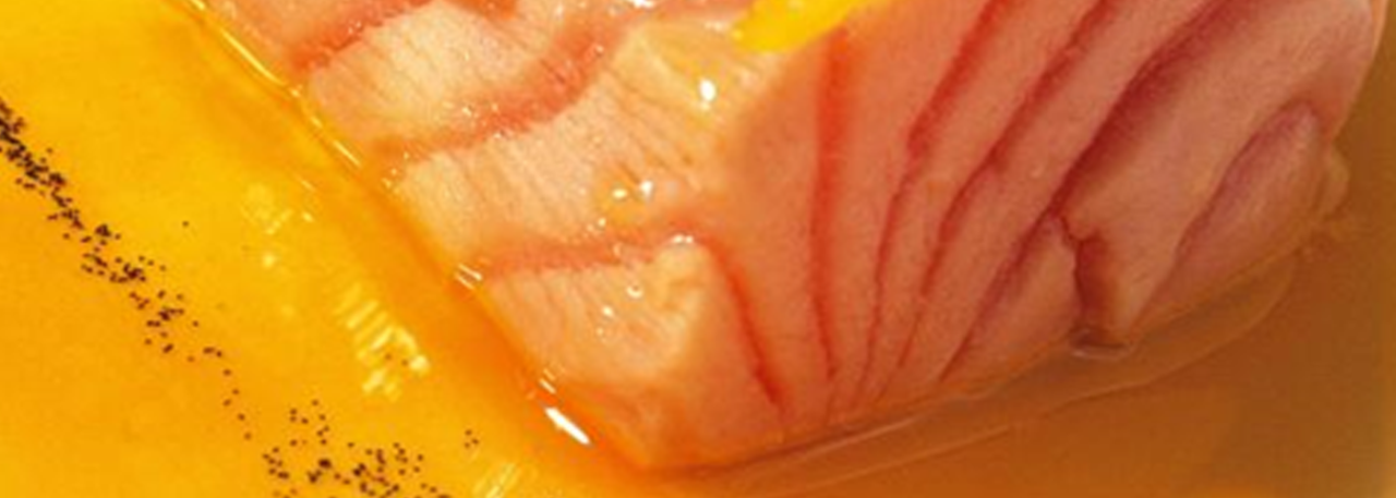 Salmon in a Spanish orange sauce