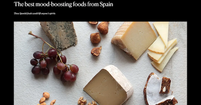 CONDÉ NAST TRAVELLER - The Best Mood-boosting Foods from Spain