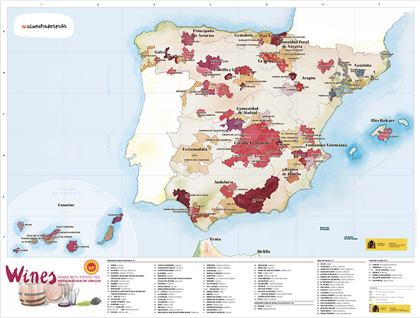 Spanish Wine Map