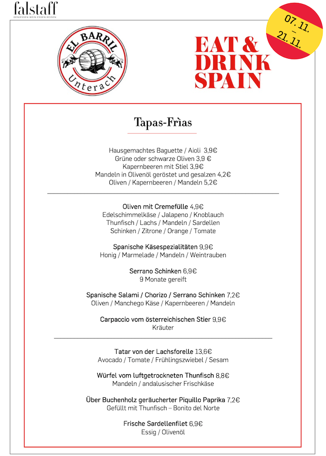 Tapa s menu