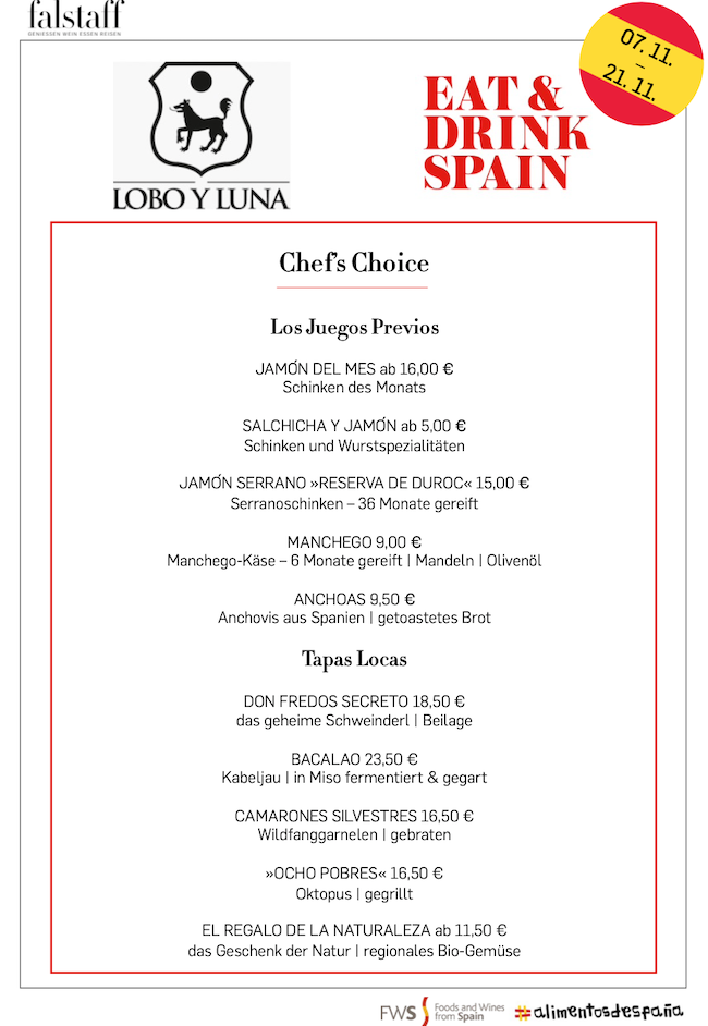 Lobo y Luna Menu 1/2