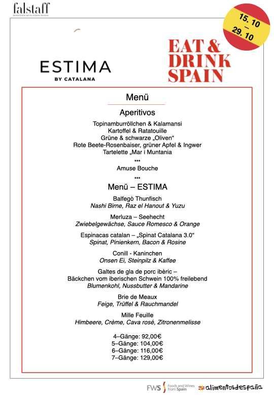 Estima menu