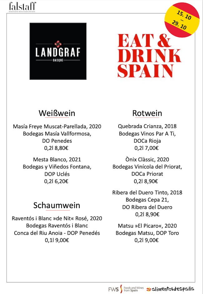 Wine menu